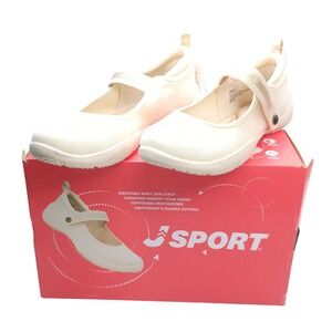 J Sport Melody Mary Jane Women Size 9 Cream Textile Memory Foam S5MDY99